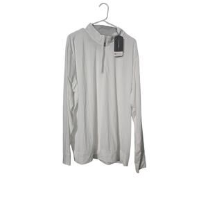 Collars and Co Quarter Zip Dri Release White Gray 3XL